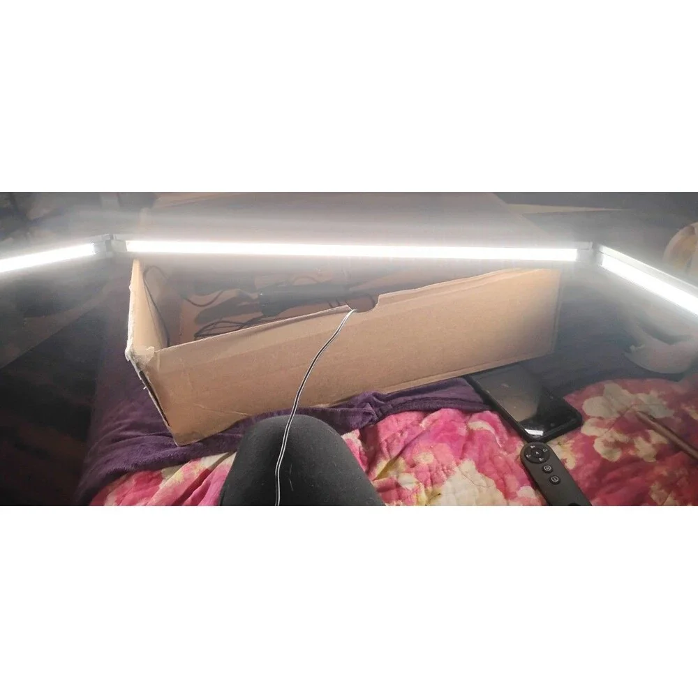 Sleek Black LED‎ Desk Lamp with Remote